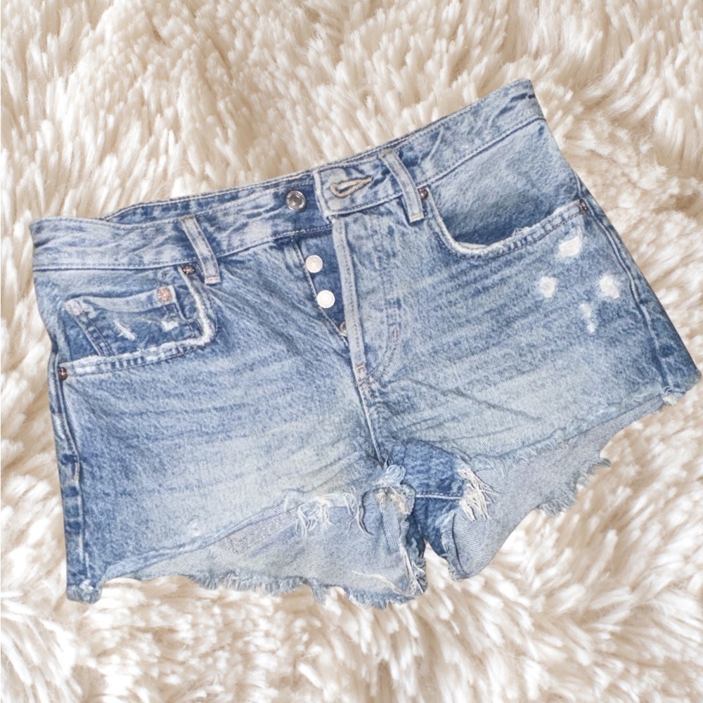 Distressed Denim Women Shorts